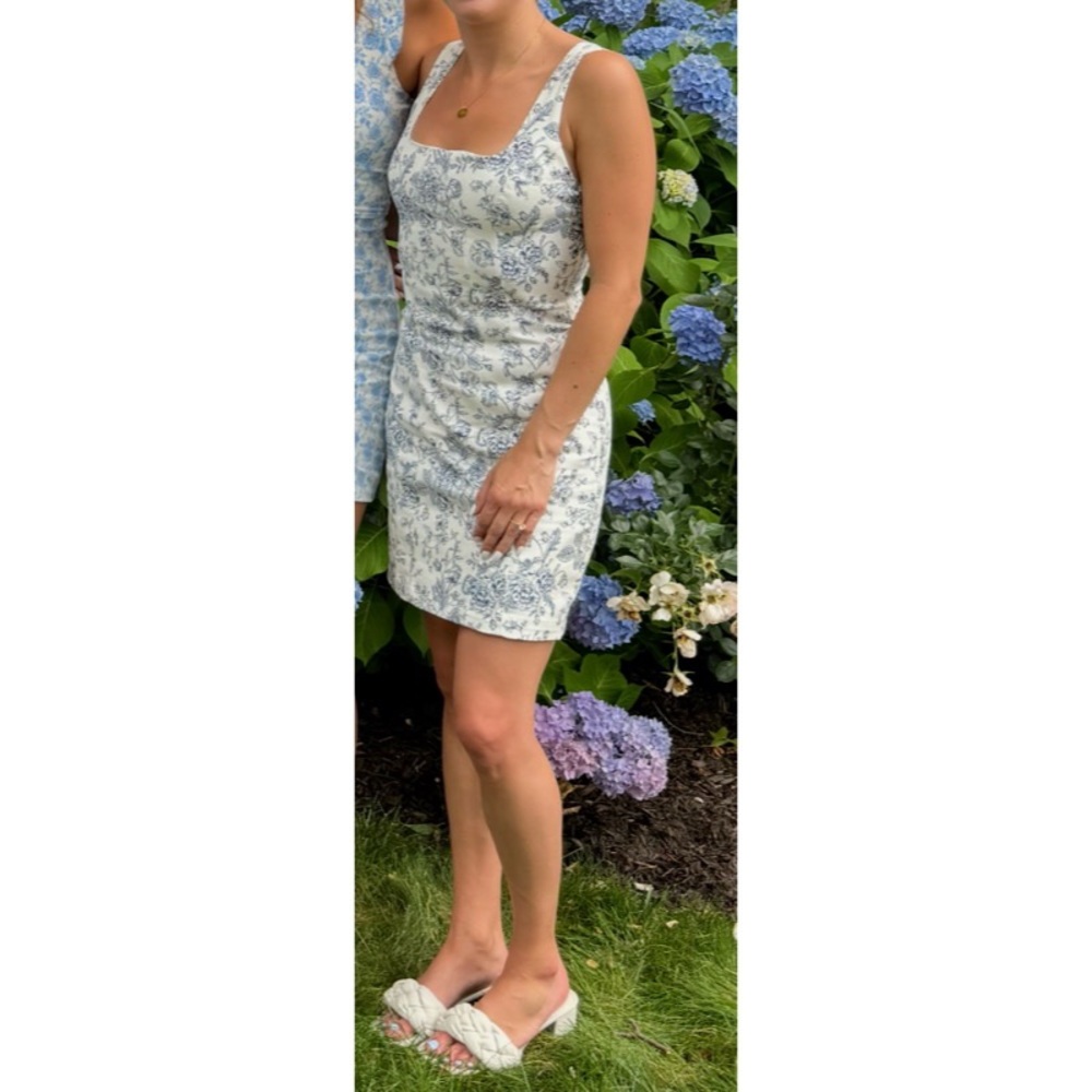 Christian Lacroix Blue Floral Dress